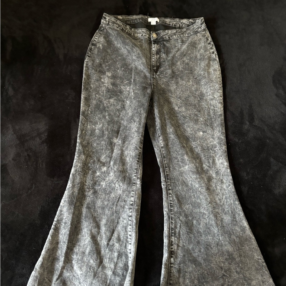 Dark grey bell bottom jeans